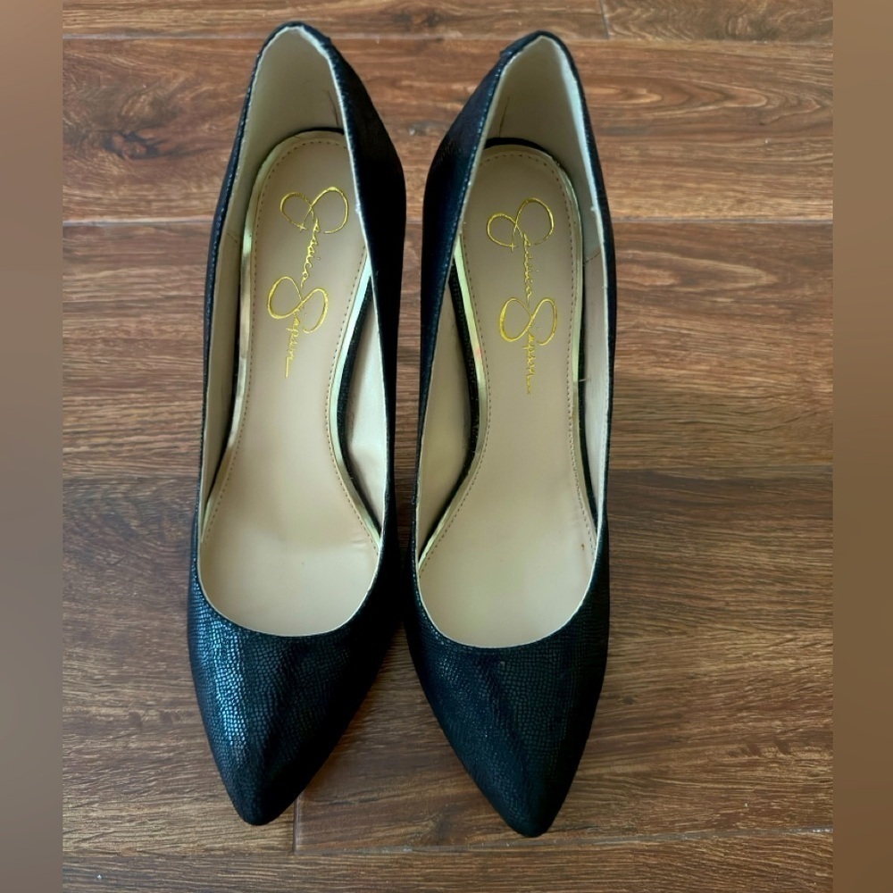 Jessica Simpson Parisha Snake Embossed high heel pumps